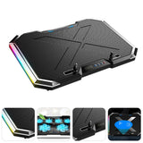 Laptop Cooling Pad Six Fans, Adjustable Stand RGB with LCD Touch Control