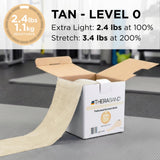 THERABAND Resistance Band, Tan, Extra Light, 50-Yard Roll, Elastic Band for Strength Training, Stretching, Yoga, Pilates, Physical Therapy, Portable & Cut-to-Length, Color-Coded Levels
