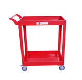 HIGOOD Heavy Duty Service Utility Cart,2 Shelf Steel, 800-Pound Capacity, 35.6 x 18.1x38-Inch RED