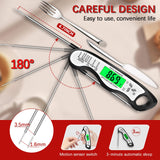 Meat Thermometer Digital，IP67 Waterproof Cooking Thermometer with Backlight, Calibration & Hold Function，Food Thermometer for Cooking,Outdoor Grilling, Silver