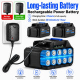 Cordless Portable Cleaning Tools, Brushless Portable Power Machine with LCD Display,100 Levels Adjustable,2×21VRechargeable Batteries 6-in-1 Nozzle Sprayer for Car,Patio,RV,Fence & Yard Cleaning