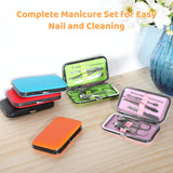 30 Sets Bulk Manicure Kit Nail Set Nail Clippers and Beauty Tools Portable Set Professional 7-in-1 Nail Care Kit with Stainless Steel Tools, Travel Case, Ideal for Mother’s Day Gifts (7-in-1)