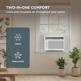 TCL 5000 BTU Window Air Conditioner, Compact Energy Efficient AC Unit with Fan & Reusable Filter for Bedroom, Living Room, Garage, Other Rooms Up To 150 Sq. Ft.