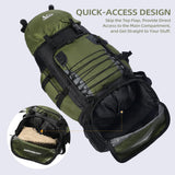 LibSkyln 90L Hiking Backpack, Camping Travel Backpack with Rain Cover Lightweight Travel Daypack for Climbing Camping Touring (Green)