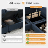Belffin Modular Sectional Sofa with Ottomans Velvet Reversible Sleeper Sectional Sofa