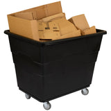 ReadySpace Commercial 16 Bushel Utility Cart with Steel Base, Poly Box Basket Truck, Laundry Cart, and Rolling Trash Bin