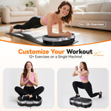 HTM Vibration Plate Exercise Machine - 300 lbs Weight Capacity, 120 Speed Levels, 9 Workout Modes for Home Fitness, Muscle Toning