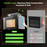 Food Dehydrator Machine, 650W Dehydrator with 8 Stainless Steel Trays, Adjustable Timer & Temperature for Jerky, Fruits, Herbs, Dog Treats, Party Meal Prep