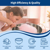 1000W Commercial Electric Cotton Candy Machine, Floss Maker Machine w/ 20 inch Stainless Steel Bowl, Sugar Scoop, Ideal for Birthday New Year Party Gifts - Pink