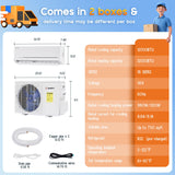 Albott Mini Split Air Conditioner and Heater, 12,000 BTU, SEER2 18, 115V Inverter Energy-Efficient AC with Self-Cleaning, Remote and APP Control, Easy Installation, Cools up to 750 Sq.Ft.