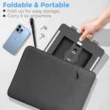 Swivel Laptop Stand for Desk, Adjustable Height Aluminum Computer Stand with 360 Rotating Base