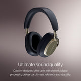 Bowers & Wilkins Px8 S2 Wireless Over-Ear Headphones, Midnight Blue, Bluetooth Headphones with Active Noise Cancelling, Hi-Res Audio, 30 Hours of Playtime, USB-C 15-Min Quick Charging