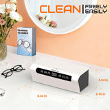 Ultrasonic Jewelry Cleaner, 45KHz Ultrasonic Cleaner Machine with 4 Cleaning Modes, 16.9oz Capacity, Digital Touch Control with Cleaning Tablets for Jewelry, Eyeglasses, Rings, Retainers, Watch Straps