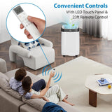 TROPOW Portable Air Conditioner,10000 BTU for Rooms up to 450 Sq. Ft.,3-in-1 design,Featuring 3 Speed Settings, Energy Efficiency, Low Noise Operation, and Timer,White and Grey