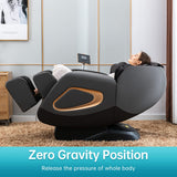 Massage Chair,Full Body Zero Gravity SL Track Massage Chair Recliner Chair with Smart Large Screen Bluetooth Speaker Built-in Heat Therapy Foot Roller Air Massage System for Home Office,Grey