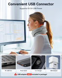 Heated Neck Brace Cervical Collar - Neck Support Brace with Heating Pad, Soft Foam Wraps Keep Vertebrae Stable and Aligned for Relief of Cervical Spine Pressure for Women & Men Gray (Small Size)