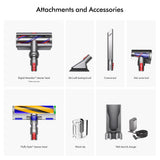 Dyson V15 Detect Plus Cordless Vacuum, Illumination Reveals dust, 240AW, 3 Power Modes, Up to 60 Minutes,² Deep Cleans Hard Floors and Carpets, Detangles pet Hair, Converts to Handheld