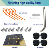 BGGTMO Front License Plate Mounting Kit- Universal License Plate Bracket & Black Aluminum Car Tag Frame for 2 Drill Hole Front Bumper, Adapter Holder with Anti-Theft Screws Bolts Caps Cover Fastener