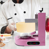 ZAWAYINE Cake Decorating Machine Automatic Cake Frosting Machine Cake Frosting Machine Automatic Frosting Turntable With Graduated Scraper 60-320RPM Electric Cake Turntable For 4-12 Inch Cake (Pink)