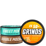 Grinds Coffee Pouches 18 Per Can | 3 Can Energy Sampler
