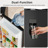 Antarctic Star 4.4 Cu.Ft Compact Refrigerator with Freezer,Single Door With a water tank and faucet,Removable Glass Shelves for Apartment/Dorm/Office,BLACK