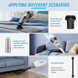 FUOAYOC Handheld Vacuum Cordless,6KPA Powerful Suction Hand Held Vacuum with LED Light/Multi Accessories