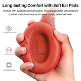 Active Noise Cancelling Headphones, Wireless Over Ear Bluetooth Headphones, 60H Playtime, Red TOZO