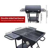 guogiyala Barrel grill charcoal - Barrel charcoal grills with side shelf, Large Sturdy BBQ Charcoal Grill suitable for outdoor camping,backyards, and patios (Extra Large)