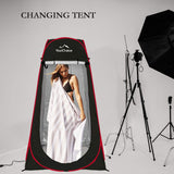 Your Choice Pop Up Privacy Tent, 3.9x3.9x6.2FT Portable Shower Tent for Camping, Waterproof Outdoor Changing Room with Carry Bag for Beach Hiking RV Fishing - Black