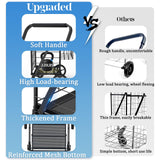 Heavy Duty Folding Shopping Cart for Groceries, Jumbo Grocery Carts with 360° Swivel Wheels, Waterproof Bag, Portable Utility Trolley