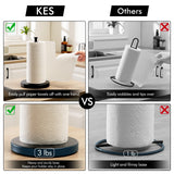 KES Matte Black Paper Towel Holder Countertop, Kitchen Paper Roll Holder Stand with Weighted Base Heavy for Standard or Gaint Rolls SUS304 Stainless Steel Matte Black, KPH202-BK