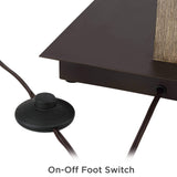 Franklin Iron Works Gentry Industrial Rustic Farmhouse Arc Floor Lamp 71 1/2" Tall Oil Rubbed Bronze 2-Light Oatmeal Fabric Drum Shade for Living Room Reading Bedroom Office House Home Decor