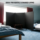 Siebwin 3 Panel Folding Privacy Screens with Wider Feet, 12 Ft Portable Room Partition for Room Separator