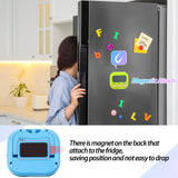 Weewooday 24 Pcs Small Digital Kitchen Timer Magnetic Back and Switch Minute Second Count up Countdown Big LCD Display Loud Alarm for Teacher Cooking Baking (Colorful)