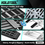 KOLOTOOL 7.5 FT Heavy Duty Aluminum Folding Loading Ramp for Pickup Trucks, 3000 lbs Capacity Truck Loading Ramps for Motorcycles, ATV, UTV Lawn Mowers,Tractors & Golf Carts, 90" Lx12 W (2 Pack)