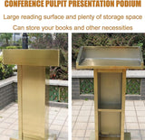 Weatherproof Stainless Steel Podium - Versatile Indoor/Outdoor Lectern for Restaurants, Hotels, Conferences & Events - Stylish Hostess Reception Desk