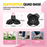 BeneCane Walking Cane Adjustable Cane with Offset Soft Cushioned Handle for Men & Women Lightweight Comfortable Extra Stability Base Mobility Aid for Men Women and Seniors Pink