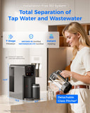 Waterdrop M6H Instant Hot Countertop RO Water Filter System, Glass Pitcher