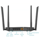 D-Link WiFi Router AC1200 High Power Gigabit Ethernet Dual Band Mesh Wireless Internet for Home