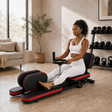 39"x15"x16.5" Split Leg Stretcher, 240° Adjustable Flexibility Trainer, Foldable Leg Stretch Machine, EPP Memory Foam, Carbon Steel Frame, 560lbs Capacity, Splits Yoga Ballet Home Training (Black Red)