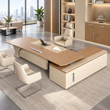 X-Comfot Executive Desk with Geometric Thickened Table Legs (125.98IN)