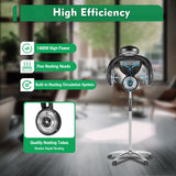 1400W Professional Standing Hair Dryer, 5 Heating Heads Vertical Hair Dryer with Wheels, Hair Hood Dryer with 5 Modes & LCD Display Adjustable Height 49.21-63.39 in, for Home Salons,110V 60HZ
