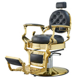 Barber Chair Hair Salon Chair,Heavy Duty 700 LBS, for Hair Stylist Barber Beauty Tattoo Massage(Golden Black)