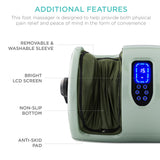 Best Choice Products Heated Shiatsu Foot Massager for Pain Relief, Plantar Fasciitis, Neuropathy, Blood Circulation w/Compact Design - Sage Green