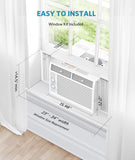 KISSAIR 5,000 BTU Window Air Conditioner Cools Up to 150 Sq. Ft, Utral Quiet Air Conditioner Window Unit with Mechanical Controls, 2 Fan Speeds, Small Window AC Unit, Ideal for Bedroom