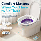 Pochik Electric Sitz Bath for Toilet Seat, Collapsible Portable Soaking Tub for Hemorrhoids and Postpartum Care, Automatic Flushing Sitz Bath Basin with Adjustable Flow - Purple