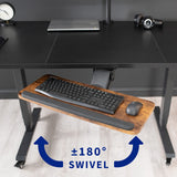 VIVO Vintage Brown Under Desk 25 x 10 inch Keyboard Tray, MOUNT-KB03N