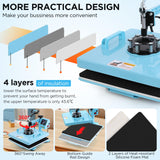 Heat Press, 15x15 Shirt Press Machine with 30 OZ Tumbler Attachment, 5 in 1 Sublimation Shirt Printing AKEYDIY