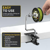 LZXUNG Fishing Line Spooler, Portable Reel Spooling Station for Spinning & Baitcasting Reels, Adjustable Winder Fits Multiple Spool Sizes, Tangle-Free Fishing Essentials