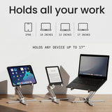 Model-X 2.0 Laptop Stand, Laptop Stand for Desk Adjustable Height, 360 Rotating Laptop Riser